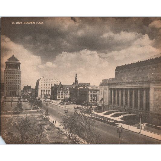 Memorial Plaza - St. Louis MO - Vintage Super Giant Postcard AD7
