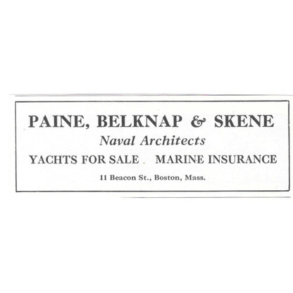 Paine, Belknap & Skene Navak Architects Boston MA 1932 Ad AG2-M20