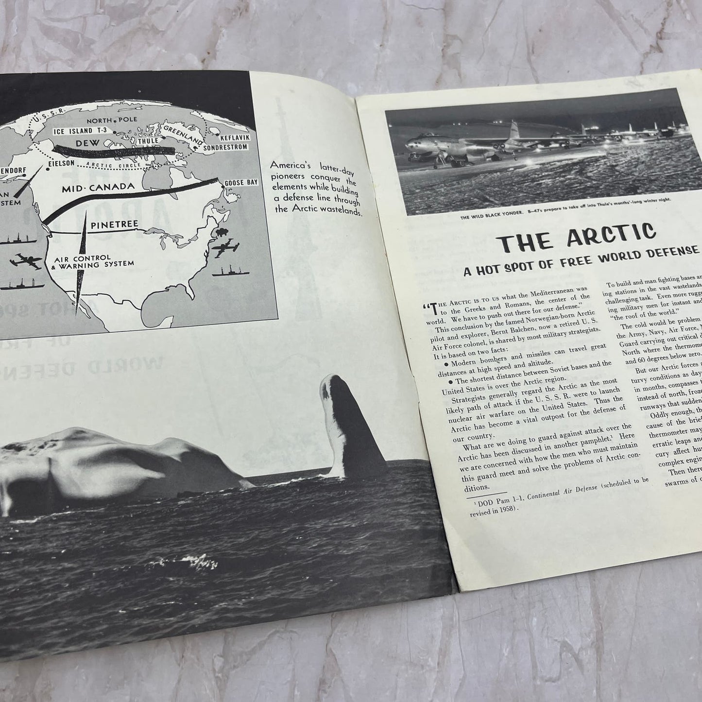 1958 The Arctic A Hot Spot of Free World Defense US Armed Services Booklet AE4