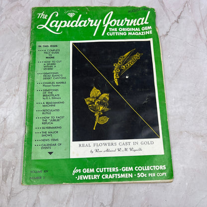 Flowers Cast in Gold R.M. Reynolds - Lapidary Journal Magazine - Aug 1960 M23-1