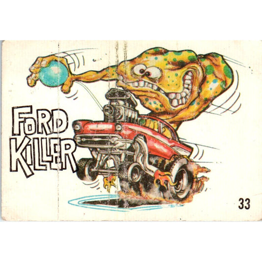 1969 Odd Rods #33 Ford Killer Donruss Sticker Card AE5