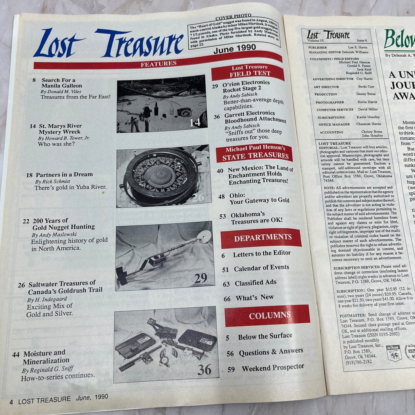 1990 June - Lost Treasure Magazine - Treasure Hunting Gold Prospecting M14