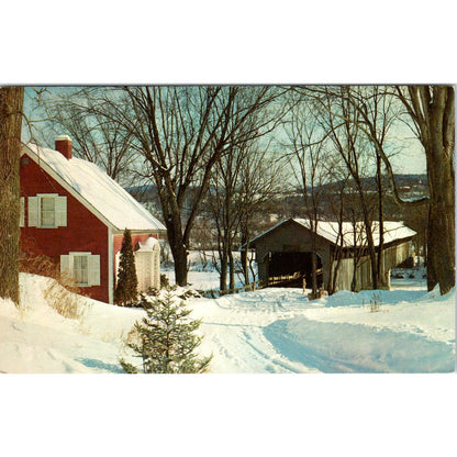 Bedell Covered Bridge SOUTH NEWBURY VERMONT Covered Bridge Postcard PB12