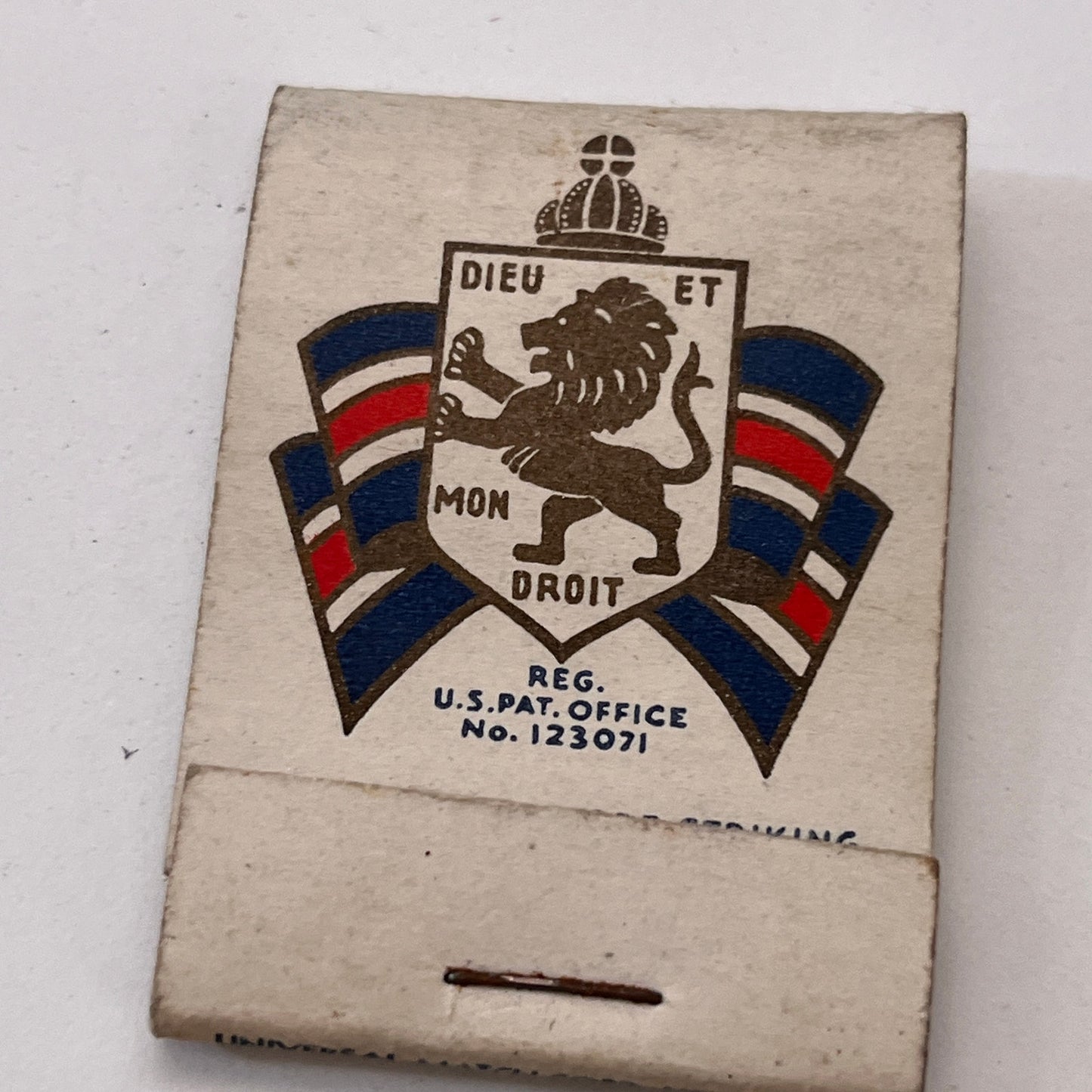 British War Relief Society Inc Boston MA Vintage Matchbook Cover TB8-MB3-3