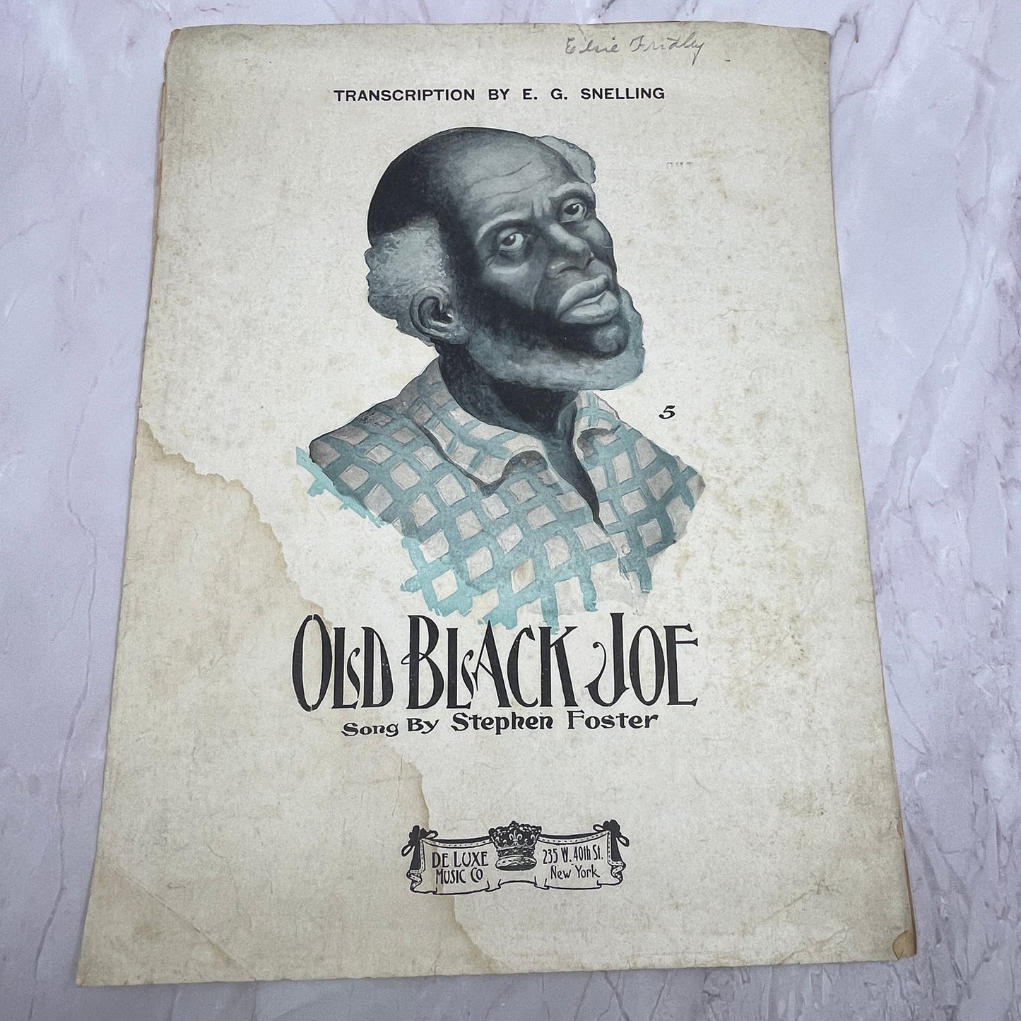 Old Black Joe Stephen Foster E.G. Snelling 1905 Sheet Music V16