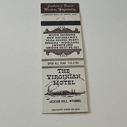 The Virginian Motel Jackson Hole Wyoming Vintage Matchbook Cover TB6-MB2-6