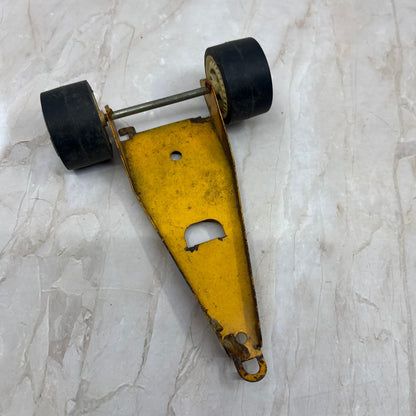 Vtg TONKA Toys Bone Bruzzer Yellow Tilt Trailer 1970’s Pressed Steel TH5