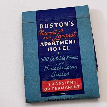 The Myles Standish Hotel Beacon St Boston MA Vintage Matchbook Cover TB8-MB3-2