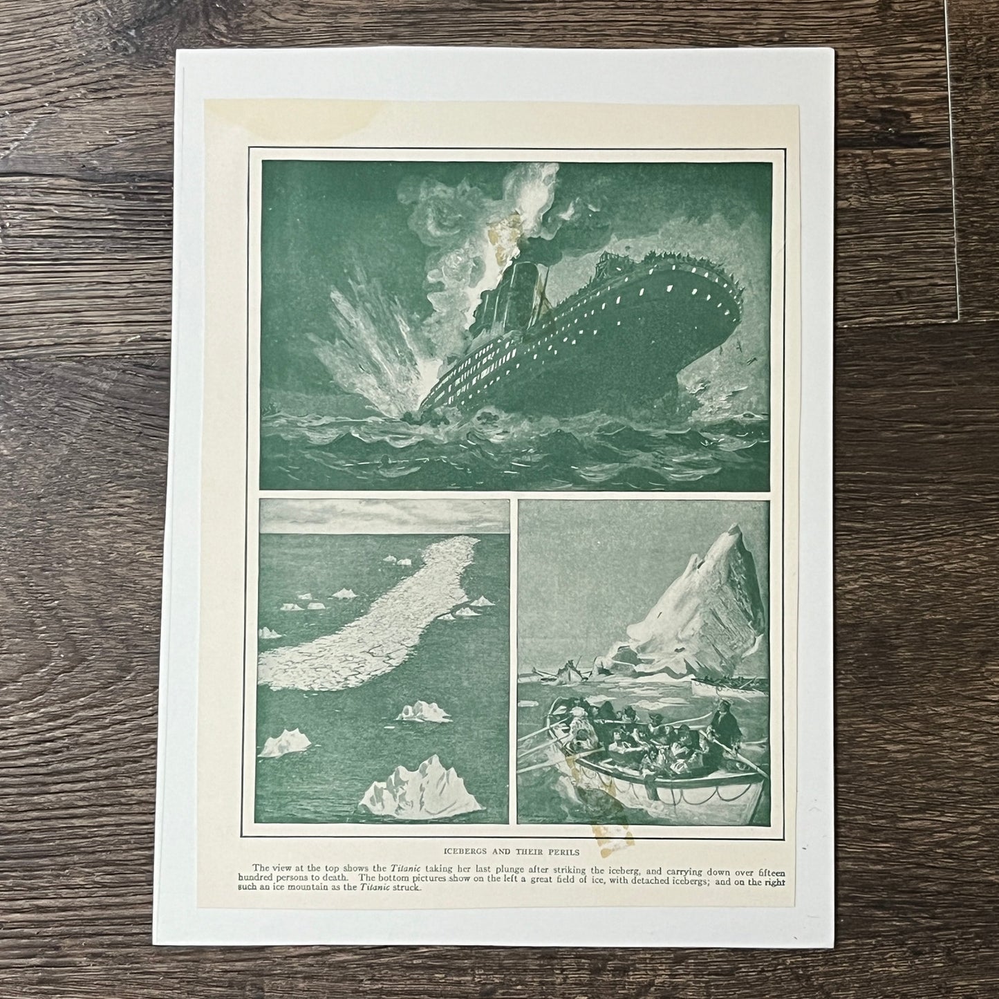 Antique Icebergs & Their Perils Titanic Sinking 6x9 Art Print V2