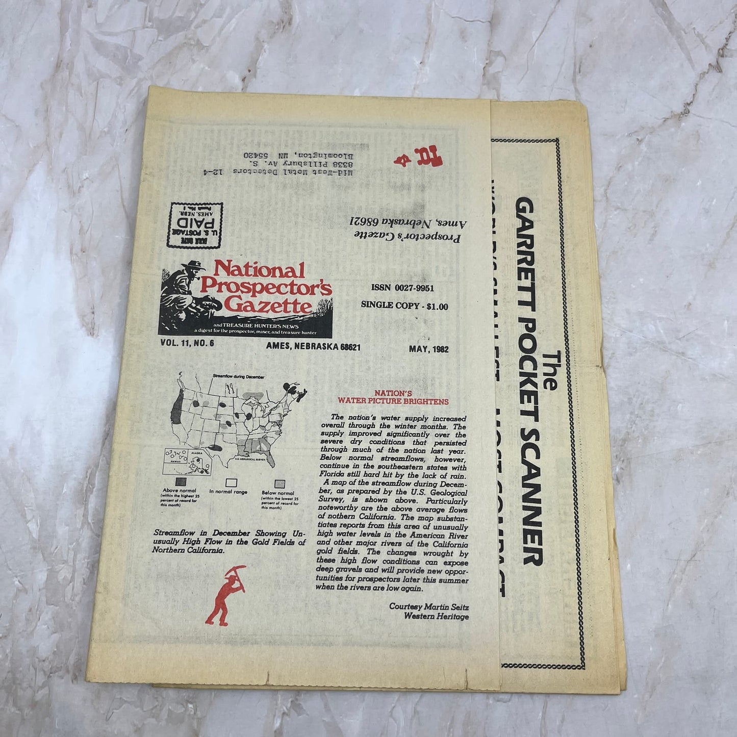 1982 May - The National Prospector's Gazette Newspaper - Treasure Hunting M11