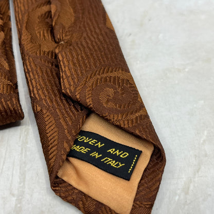 Retro Men's Giau Mario Italy Brown Necktie Tie TJ4-T2