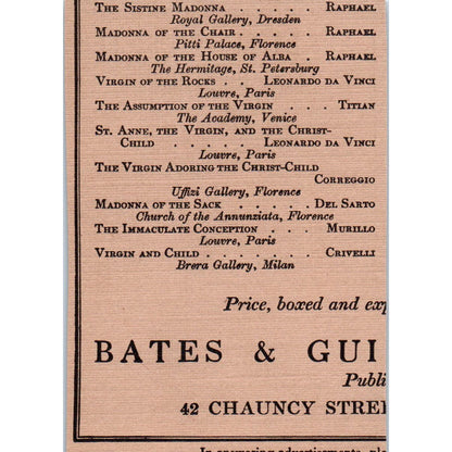 The Art Student League of New York 1907-08 Winter Term Victorian Ad AE9-MA6