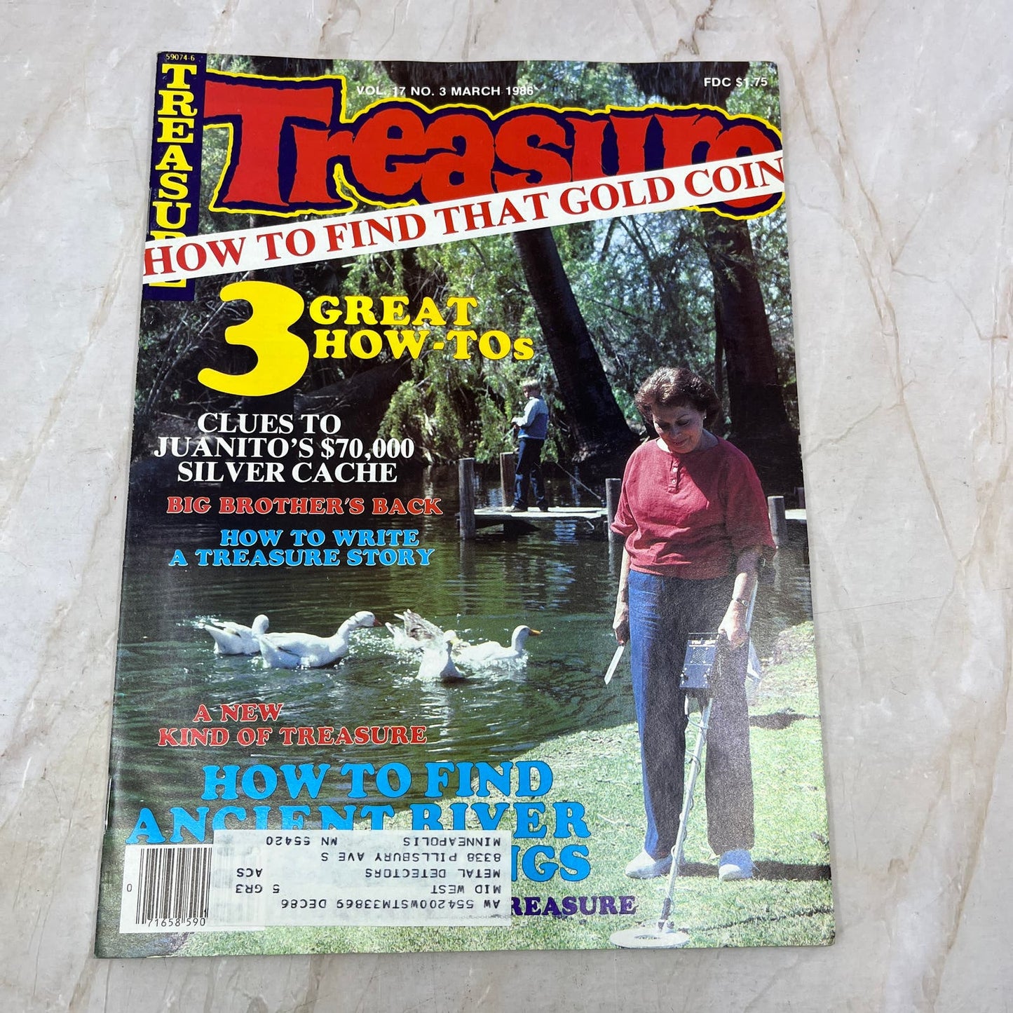1986 March - Treasure Magazine - Treasure Hunting Metal Detecting Gold Coins M10
