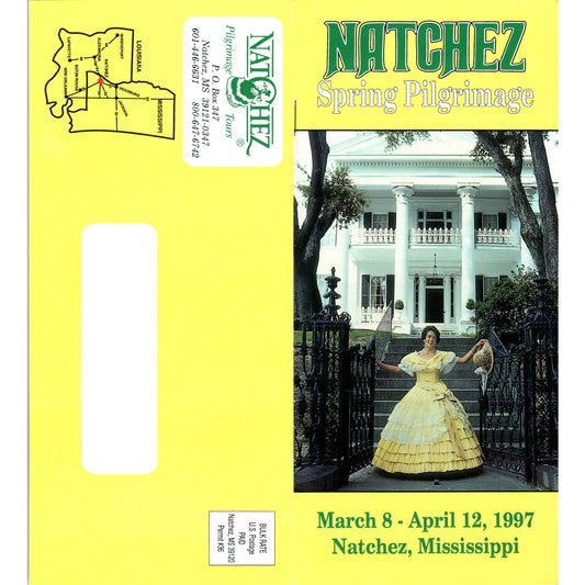 Vintage Natchez Spring Pilgrimage MS Travel Brochure TF4-B2