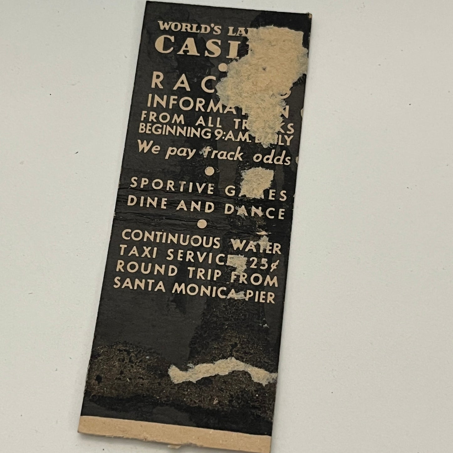 S.S. Rex Off Santa Monica Pier Vintage Matchbook TB6-MB2-14