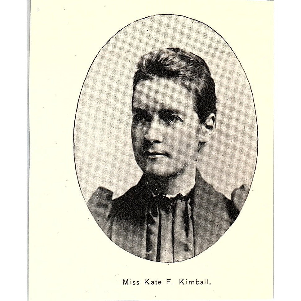 Miss Kate F. Kimball Chautauqua Women's Council 1892 Portrait AG2-M22