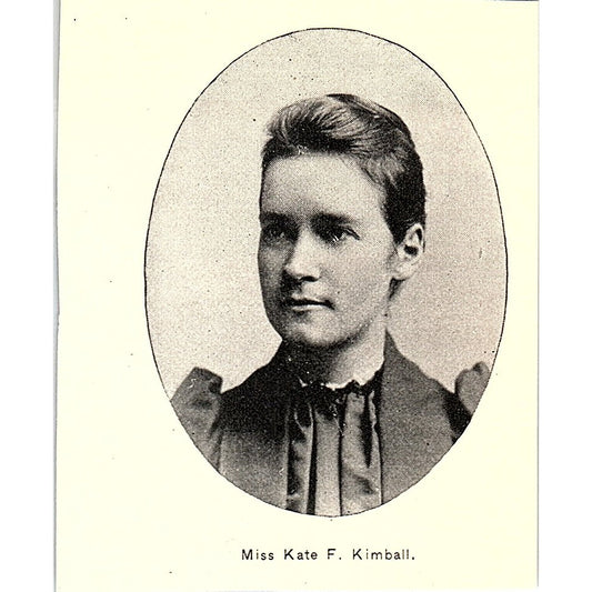 Miss Kate F. Kimball Chautauqua Women's Council 1892 Portrait AG2-M22