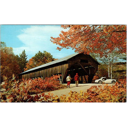 Tawas Lake Old Covered Bridge East Tawas Michigan Covered Bridge Postcard PB13