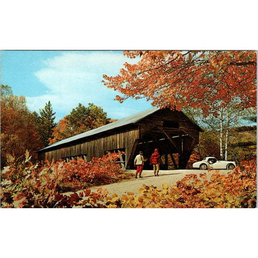 Tawas Lake Old Covered Bridge East Tawas Michigan Covered Bridge Postcard PB13