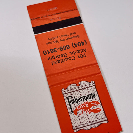 Fisherman's Cove Restaurant Atlanta GA Vintage Matchbook Cover TB6-MB1-15