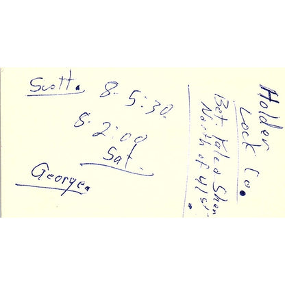 Brookside Lock And Safe Co. Gene F. Vaughn Tulsa Oklahoma Business Card SB4-B3