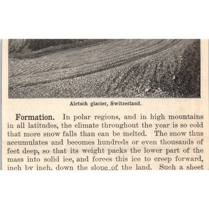 Valley Glacier Boulders in California 1901 Engraving AF2-O2