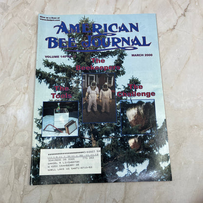2000 Mar American Bee Journal Magazine Bees Beekeeping Honey M7
