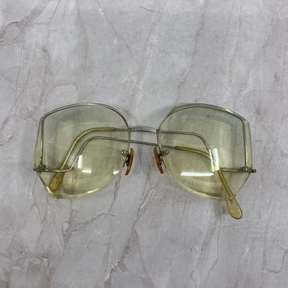 Vintage Oversized Rimless Drop Arm Butterfly Lens Eyeglasses Frames TH9-G2-3