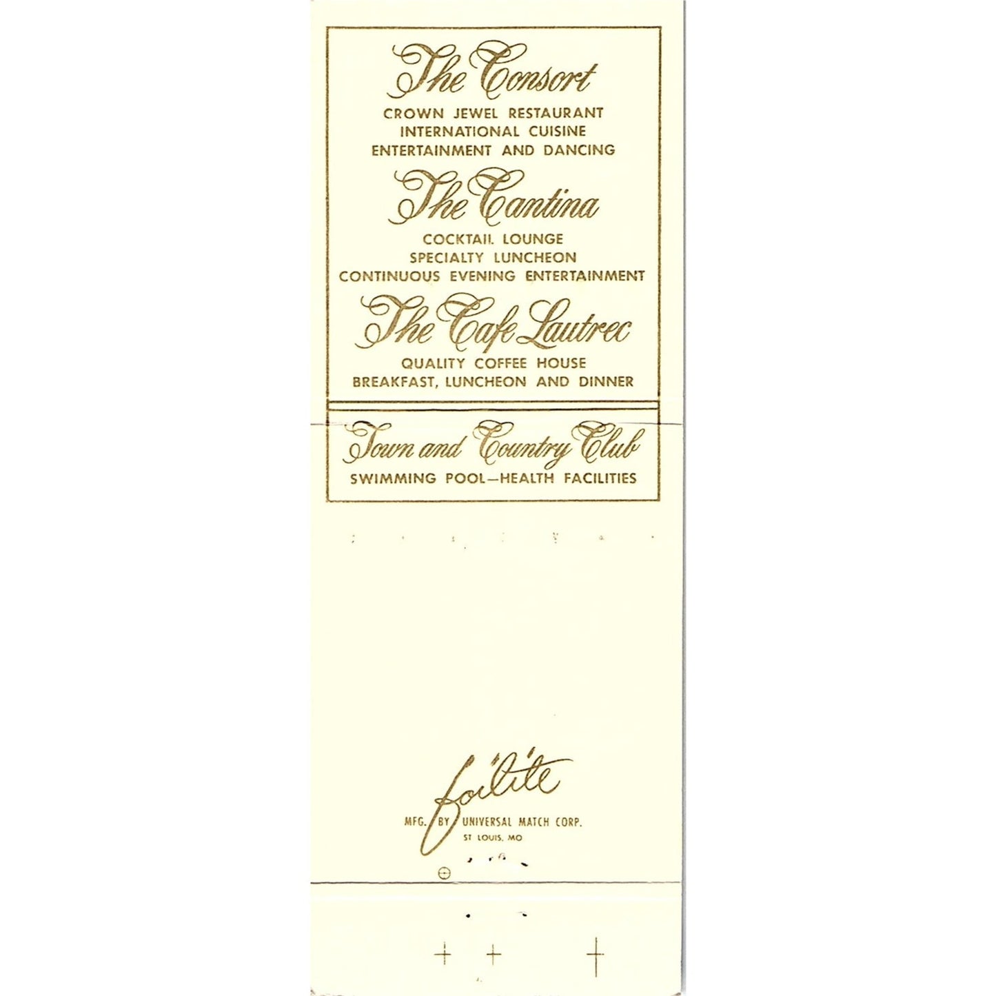 The Continental Plaza Chicago Western International Vintage Matchbook TB6-MB2-8