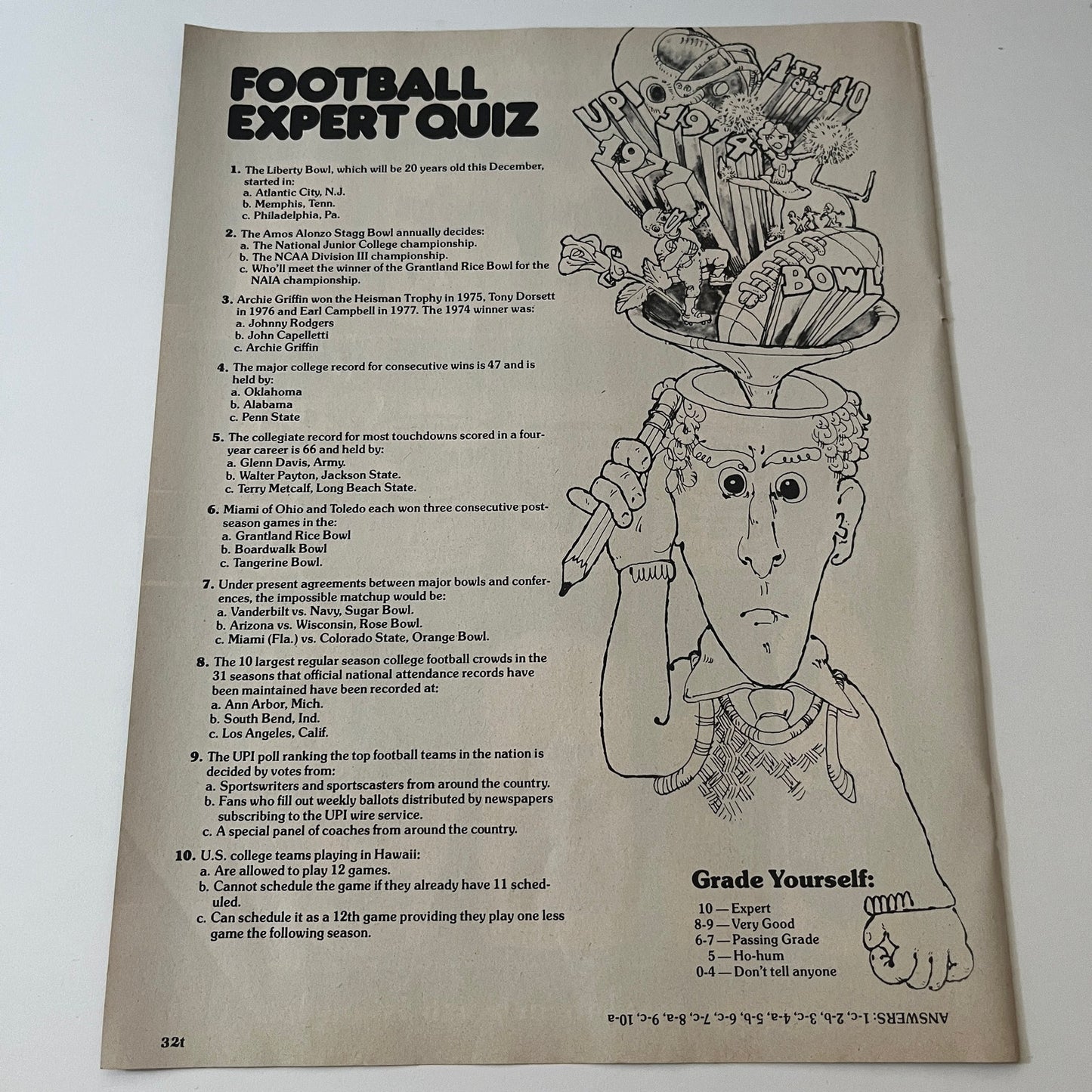 Football Expert Quiz 1979 Article AG8-5