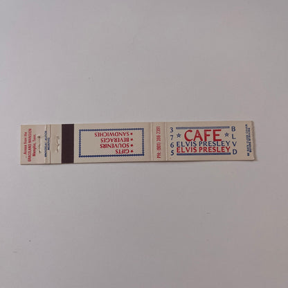 Cafe Elvis Presley Graceland Memphis TN Slim Vintage Matchbook TB6-MB2-9