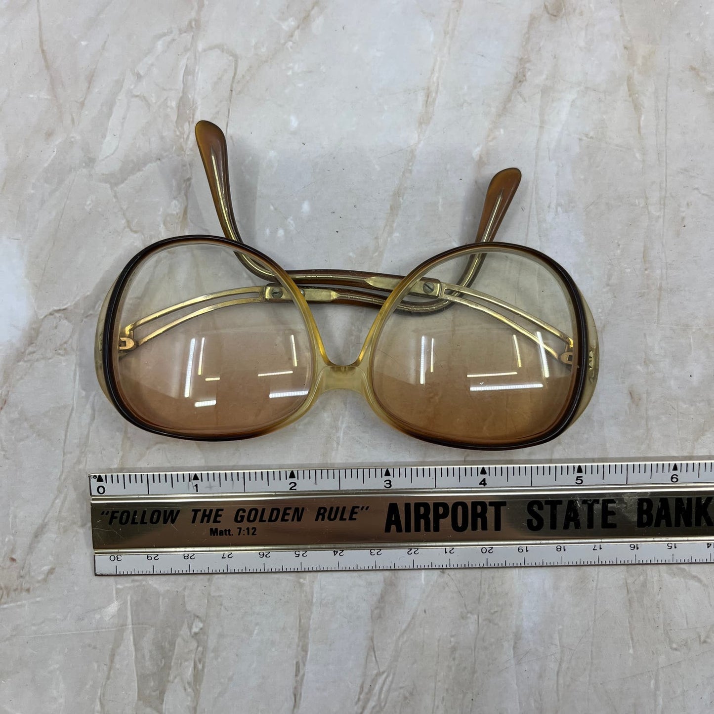 Retro Oversize Drop Arm YSL Yves St. Lauren Sunglasses Eyeglasses Frames TD5G2-5