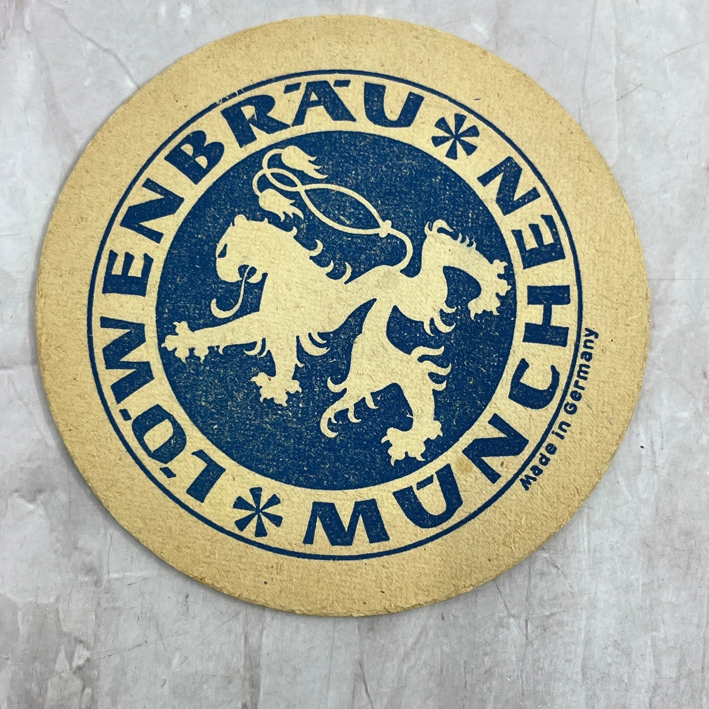 Vintage Löwenbräu München German Beer Coaster TJ5-CO1