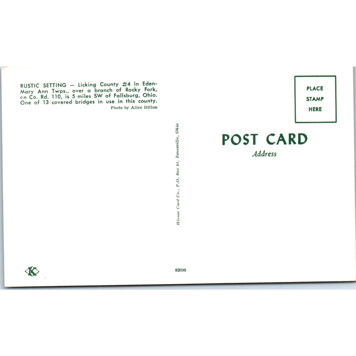 Turkey Jim's West Crampton New Hampshire Covered Bridge Postcard PB12