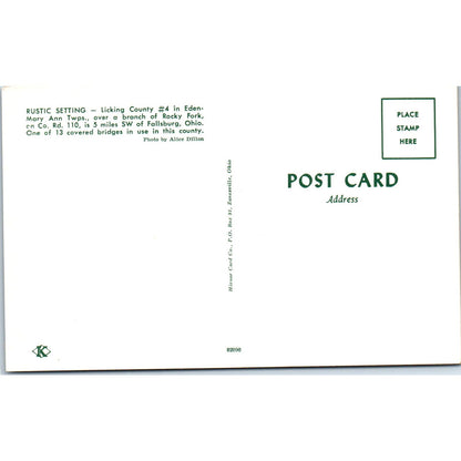 Turkey Jim's West Crampton New Hampshire Covered Bridge Postcard PB12