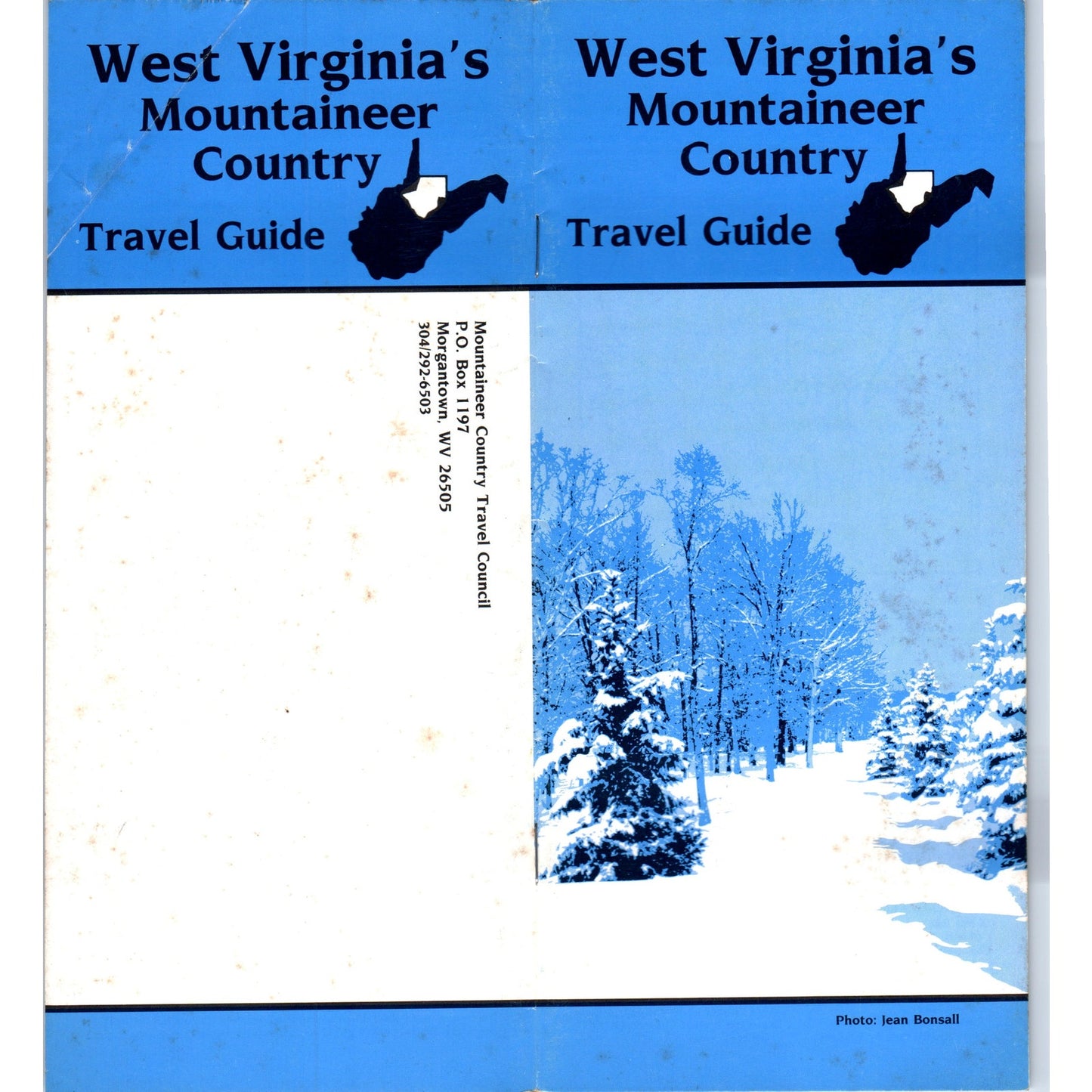 Vintage West Virginia's Mountaineer Country Fold Out Travel Brochure TH2-O2