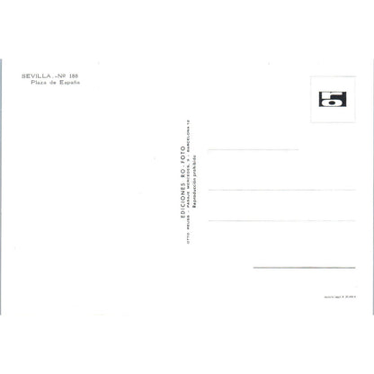 Sevilla Plaza De Espãna Vintage Postcard PD1
