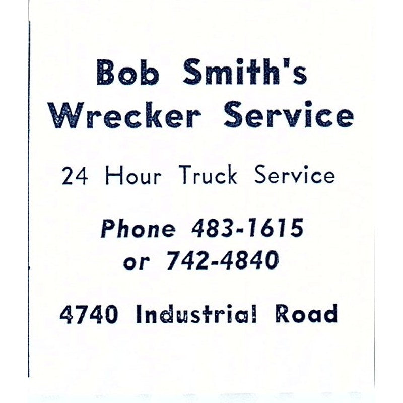 Bob Smith's Wrecker Service 4740 Industrial Road Fort Wayne IN 1964 Ad AG1-S11