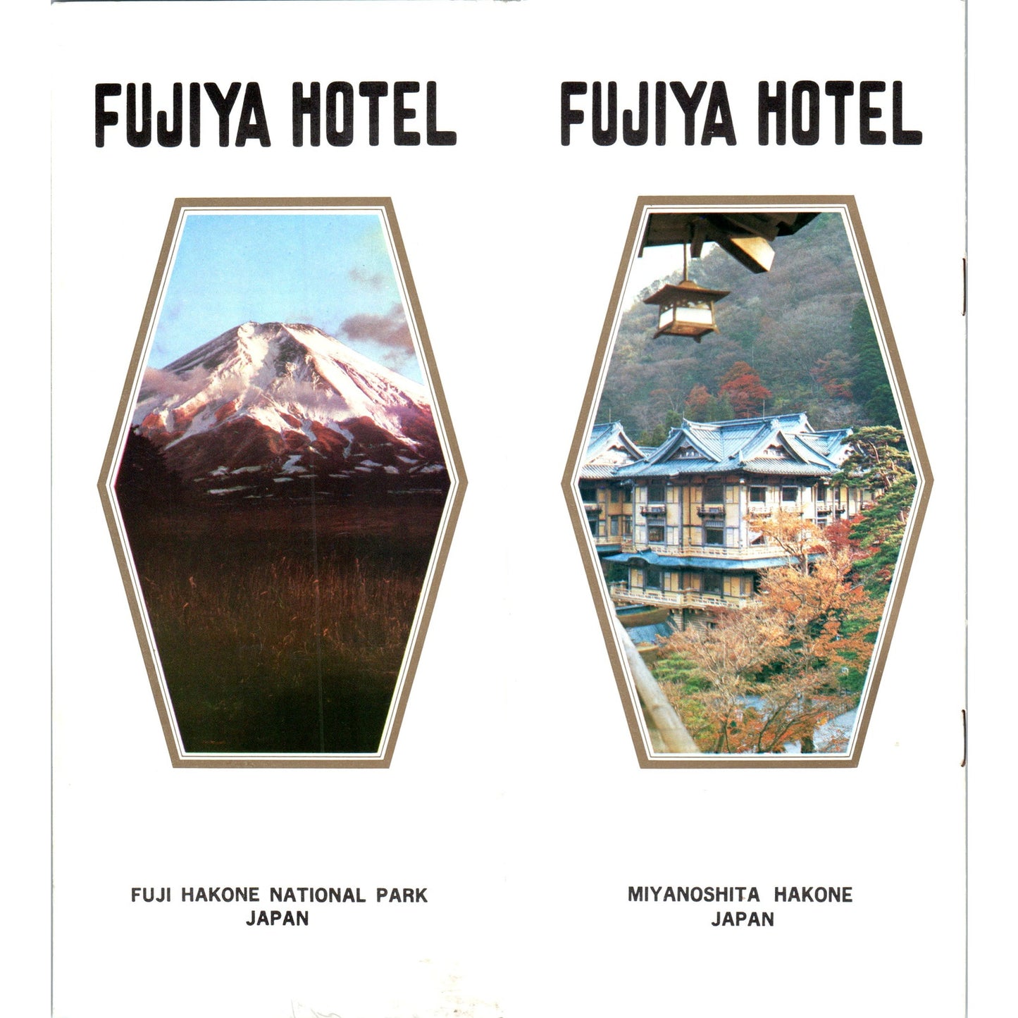 Vintage Fujiya Hotel Miyanoshita Hakone Japan Fold Out Travel Brochure AF7-E8