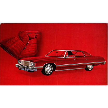 1974 Chevrolet Chevy Caprice Classic Sport Sedan Red Vintage Postcard PC11