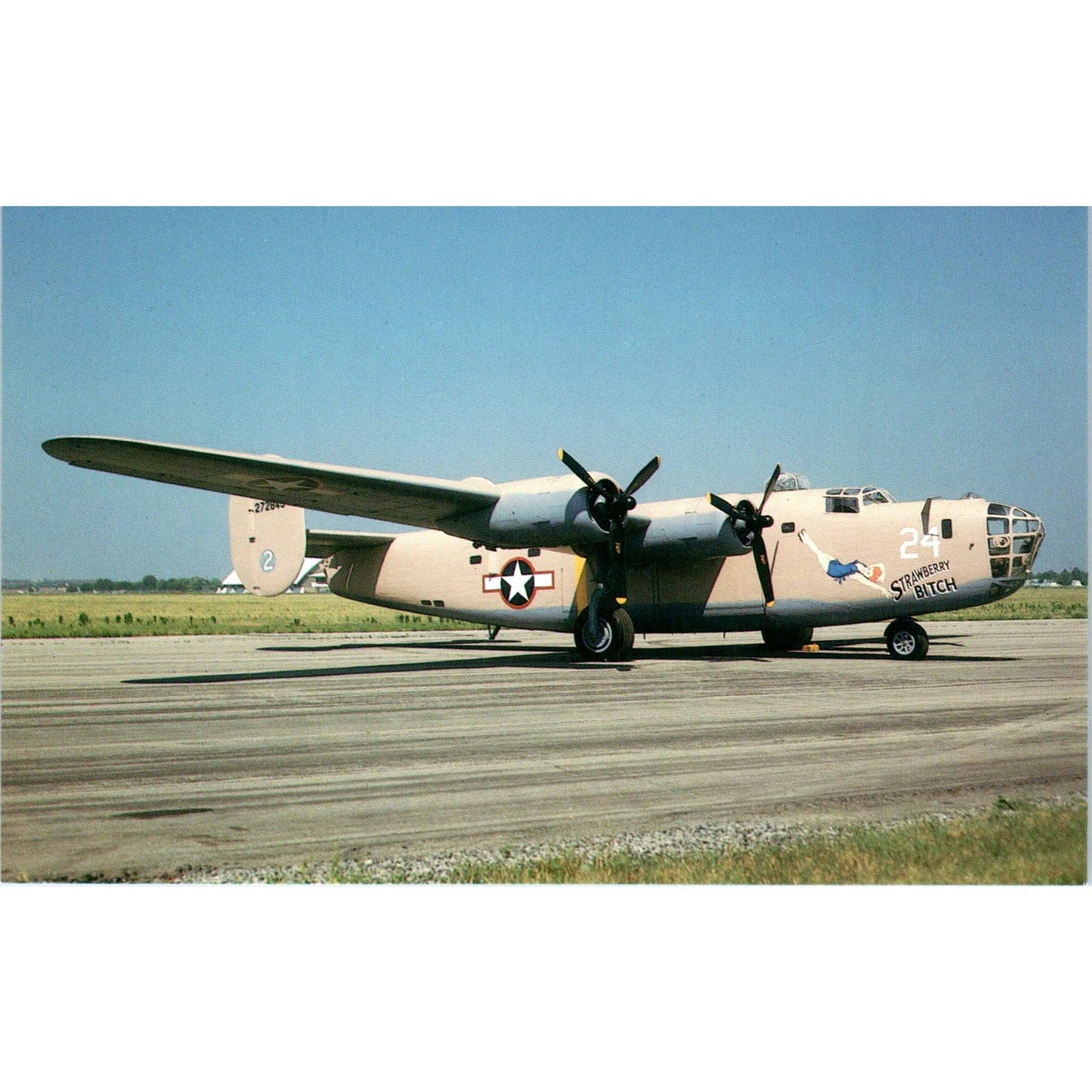 Consolidated B-24D Liberator Vintage Postcard PC19