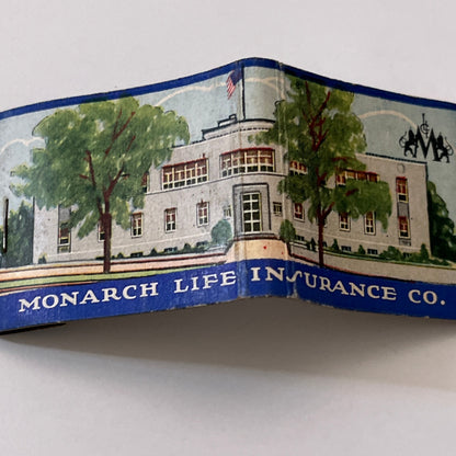 Leonard R Kaeser Underwriter Monarch Life Hartford Vtg Matchbook Cover TB8-MB3-2