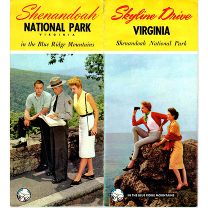 Vintage Skyline Drive Virginia Shenandoah National Park Travel Brochure TH2-O1