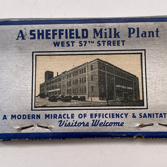 Sheffield Farms Milk Plant West 57th St Vintage Matchbook Cover TB8-MB3-9