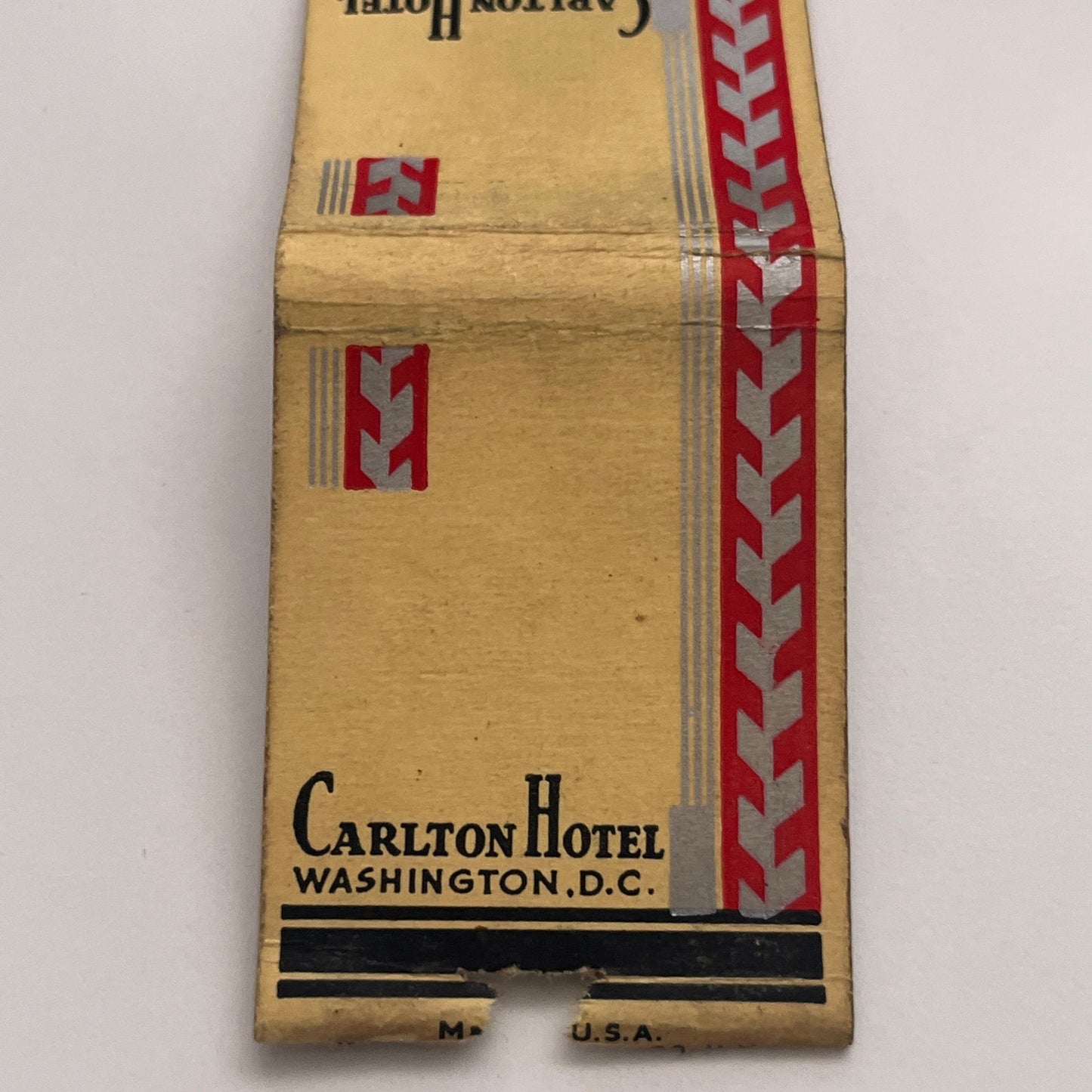 Carlton Hotel Washington DC Vintage Matchbook Cover TB8-MB-4