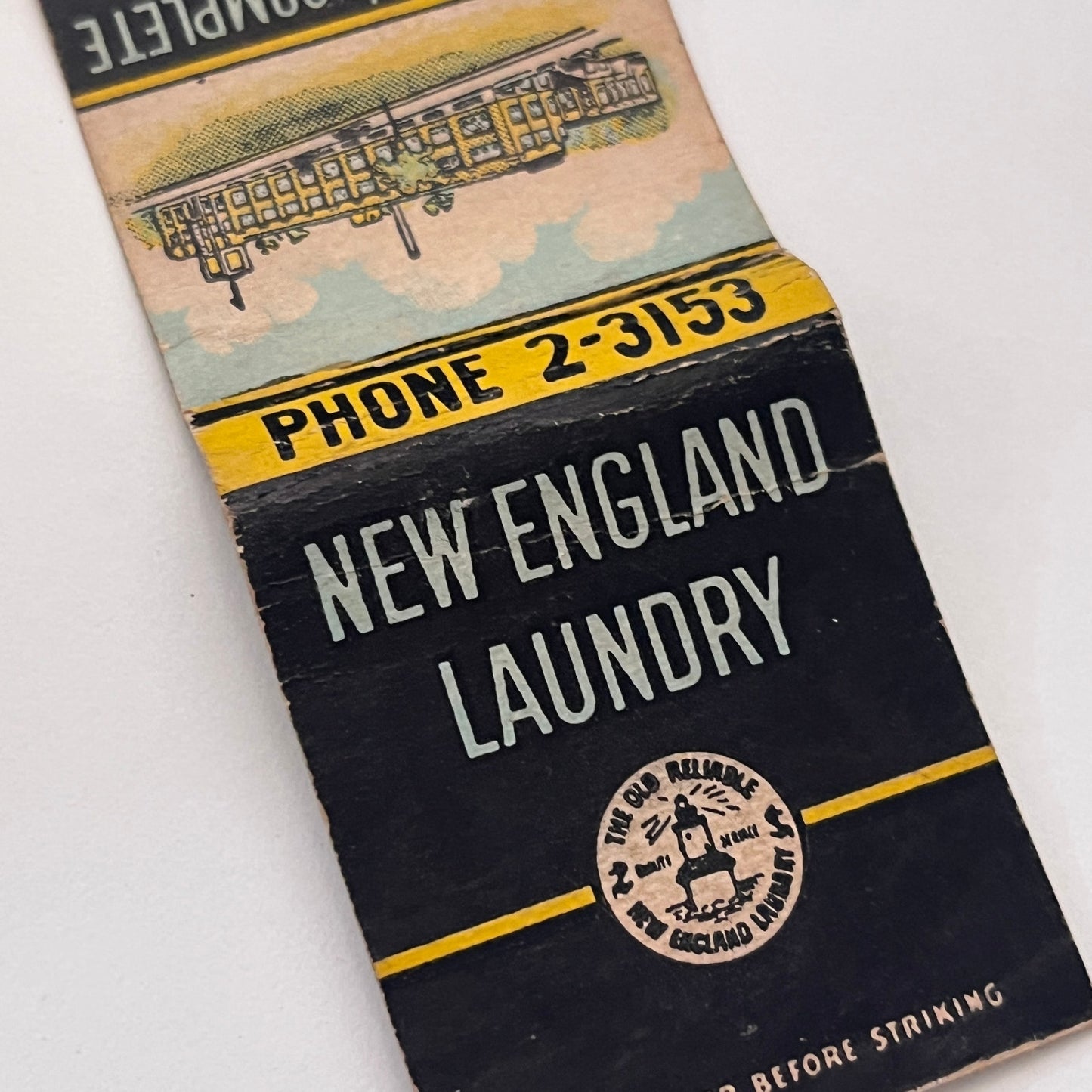 Hartford's Complete Launderers & Dry Cleaners Vintage Matchbook Cover TB8-MB-13