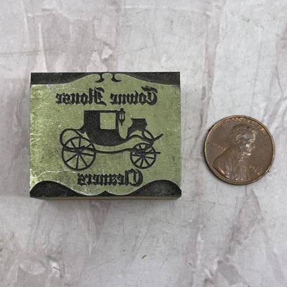Retro Town House Cleaners Vintage Letterpress Printers Block Plate SF5