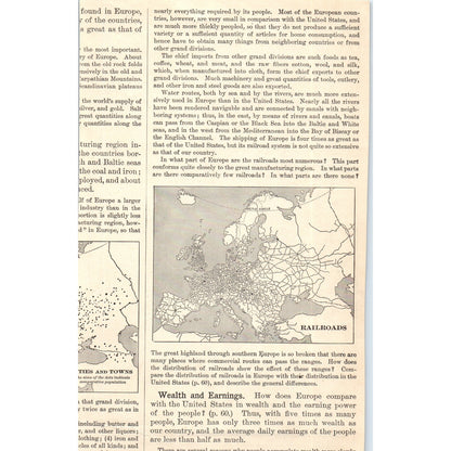 Map of the British Isles 1901 Engraving AF2-A6