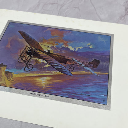 Blériot 1909 Airplane Vintage Chromatic Foil Etch 8x10" V19