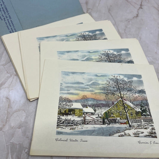 1953 Chilton Greeting Company Promo Currier & Ives Gift Card Set H4-6